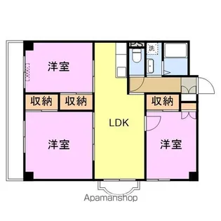 旭町いづみプラザ【707号室】の間取り