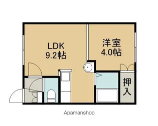 レインボーハウス光洋№10【203号室】の間取り