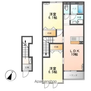 プロスペール【2階】の間取り