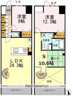 カスタリア伏見【11階】の間取り