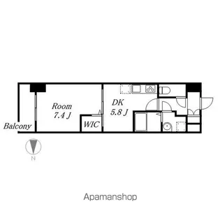 グランパークタワー【8階】の間取り