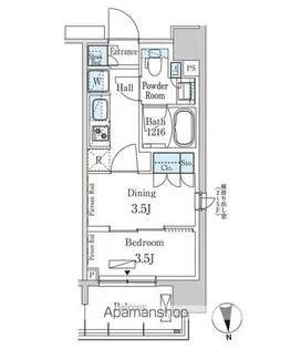 パークアクシス上野EAST【9階】の間取り