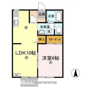 アプローズ関【1階】の間取り
