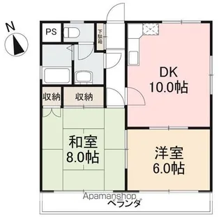 ウッドネスト香西【3階】の間取り