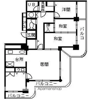 ストークマンション鹿児島【1702号室】の間取り