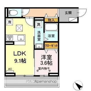 D CREST中田本町【1階】の間取り
