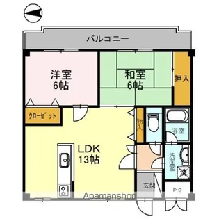 稲善マンション 住居【2階】の間取り