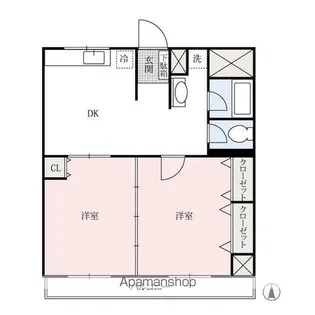 マンション長利【302号室】の間取り