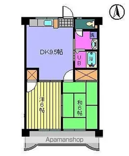 サニーフラット久米【3階】の間取り