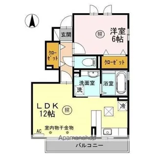 ソレールメゾンA【1階】の間取り