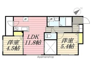ミカエルアルファⅤ(ミカエルアルファファイブ)【4階】の間取り