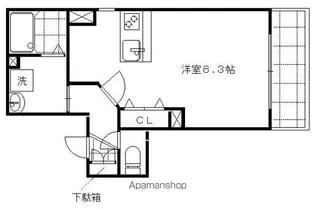 「プレサンス京都五条大橋レジェンド」【1階】の間取り