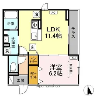 エルタスコート成田町【1階】の間取り