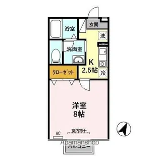 ルミエール B【2階】の間取り