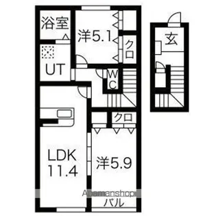 MAISON KUDOH A棟【2階】の間取り