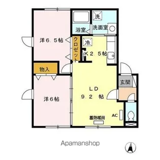 グランドール A館【1階】の間取り