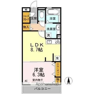 CHARITE(シャリテ)【3階】の間取り