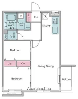 レジディア世田谷若林【3階】の間取り