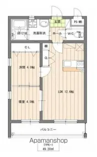 アーベイン清水【206号室】の間取り