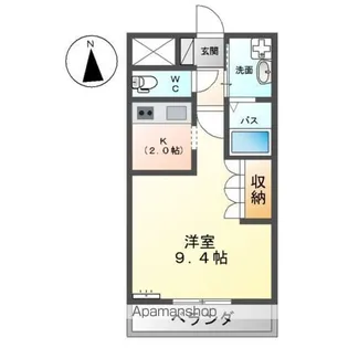 ベルクレスト.K【206号室】の間取り