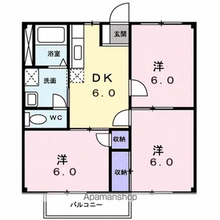 コーポフローラ【1階】の間取り