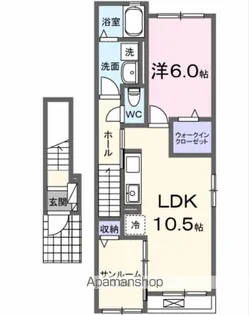 大阪府貝塚市東山4丁目【アパート】の間取り