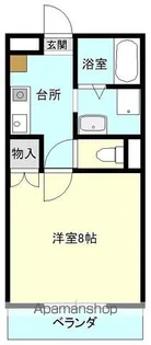 サンライズ古城【202号室】の間取り