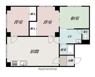 パレス3.25【32号室】の間取り