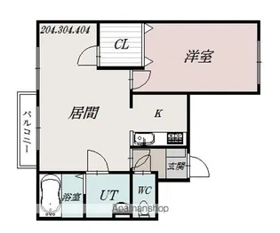 ステラガーデンB棟【204号室】の間取り