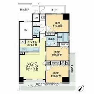 SOPHIA GARDEN博多【9階】の間取り