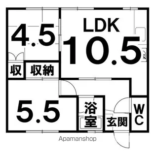 喜代丸ハイツ【202号室】の間取り