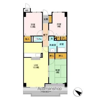 K’Sシャンブル【3階】の間取り