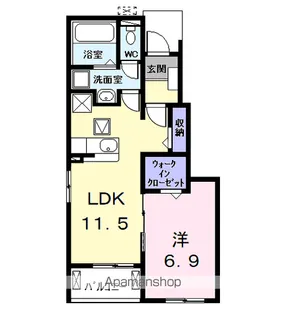 ジョイアス 東気開【1階】の間取り