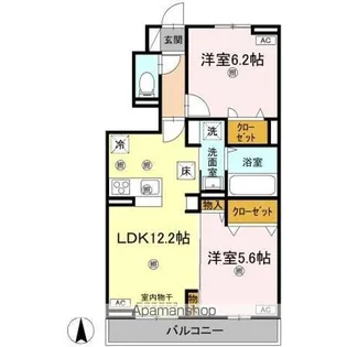 グランツ上福万 B棟【1階】の間取り