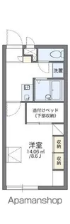 レオパレスクレセント二日市【1階】の間取り