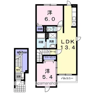 メープルQs【2階】の間取り