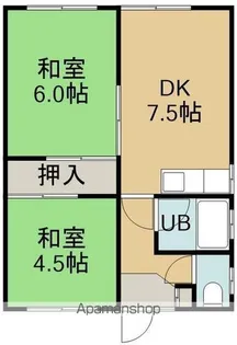 富士ハイツ【3号室】の間取り