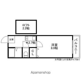 WEST WING【2階】の間取り