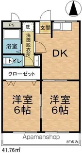 レジデンス筑摩【102号室】の間取り