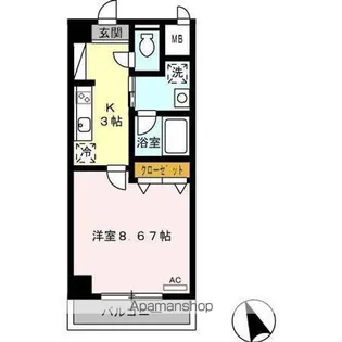 ジオステージ東山【307号室】の間取り