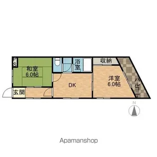 八番館【2階】の間取り