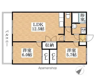 レヴァン城西【102号室】の間取り