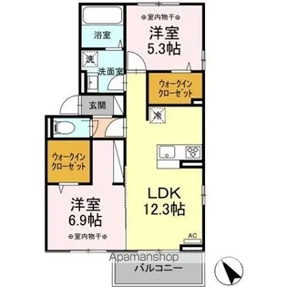 アーバンゲートV【2階】の間取り
