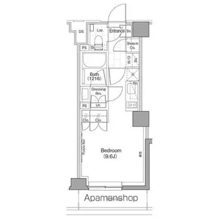 ザ・パークハビオ新宿【6階】の間取り