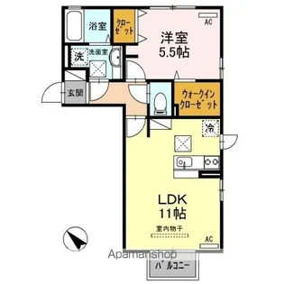 リッツ ハウス B棟【1階】の間取り