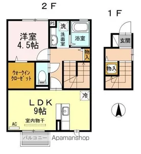 クレール シャトレー【2階】の間取り