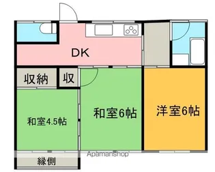 大盛アパート【A号室】の間取り