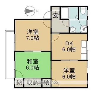 メゾントレビⅩⅢ【2階】の間取り