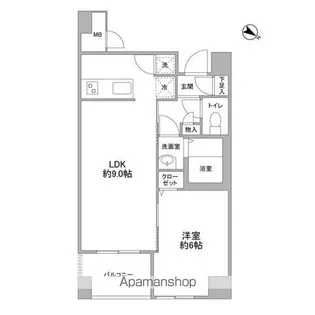 1LDKの間取り画像