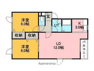 ソレイユ【201号室】の間取り